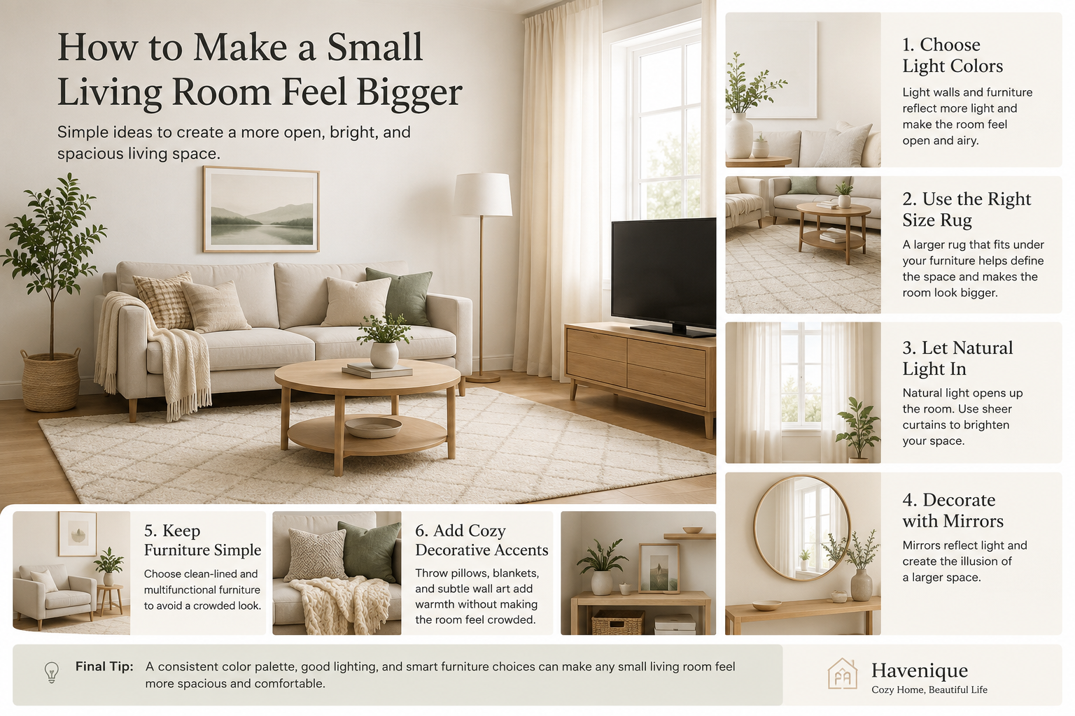How to Make a Small Living Room Feel Bigger