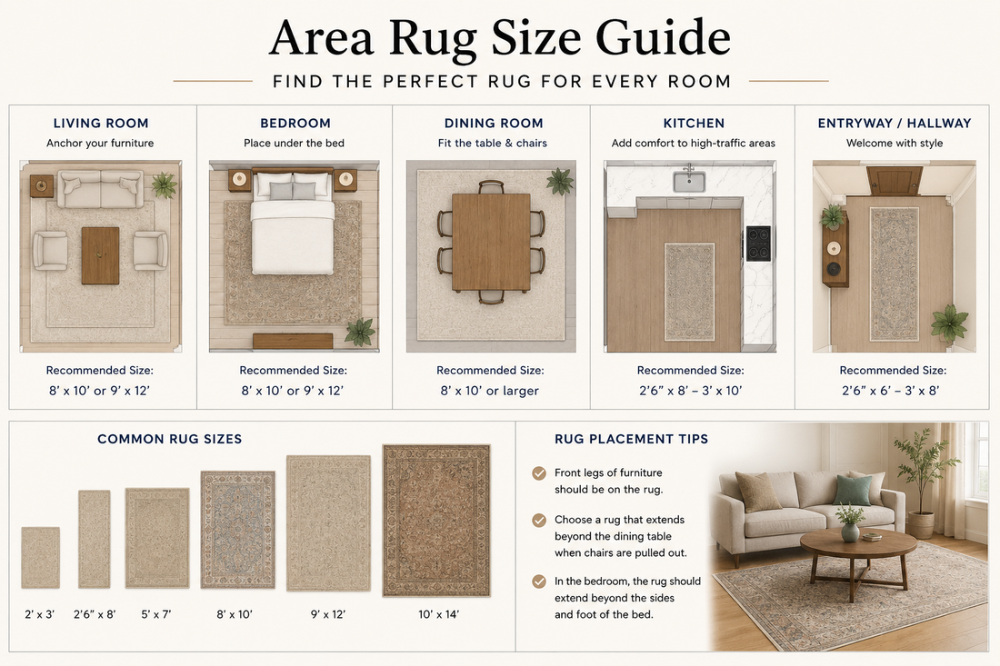 Area Rug Size Guide: Find the Perfect Rug for Every Room