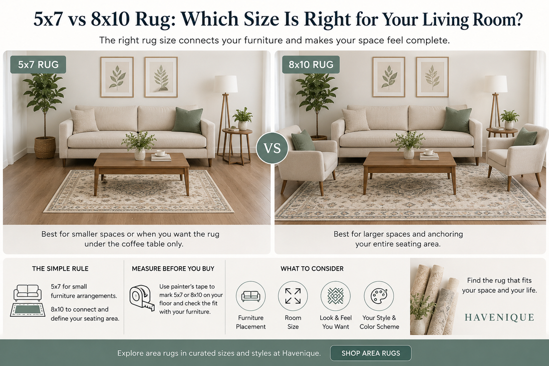 5x7 vs 8x10 Rug: Which Size Is Right for Your Living Room?