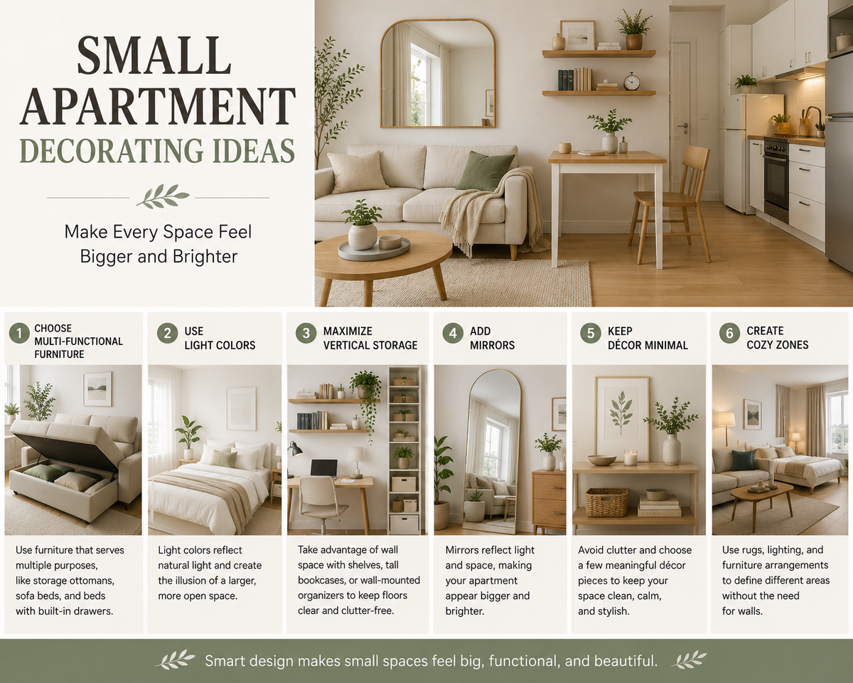 Small Apartment Decorating Ideas: Make Every Space Feel Bigger and Brighter