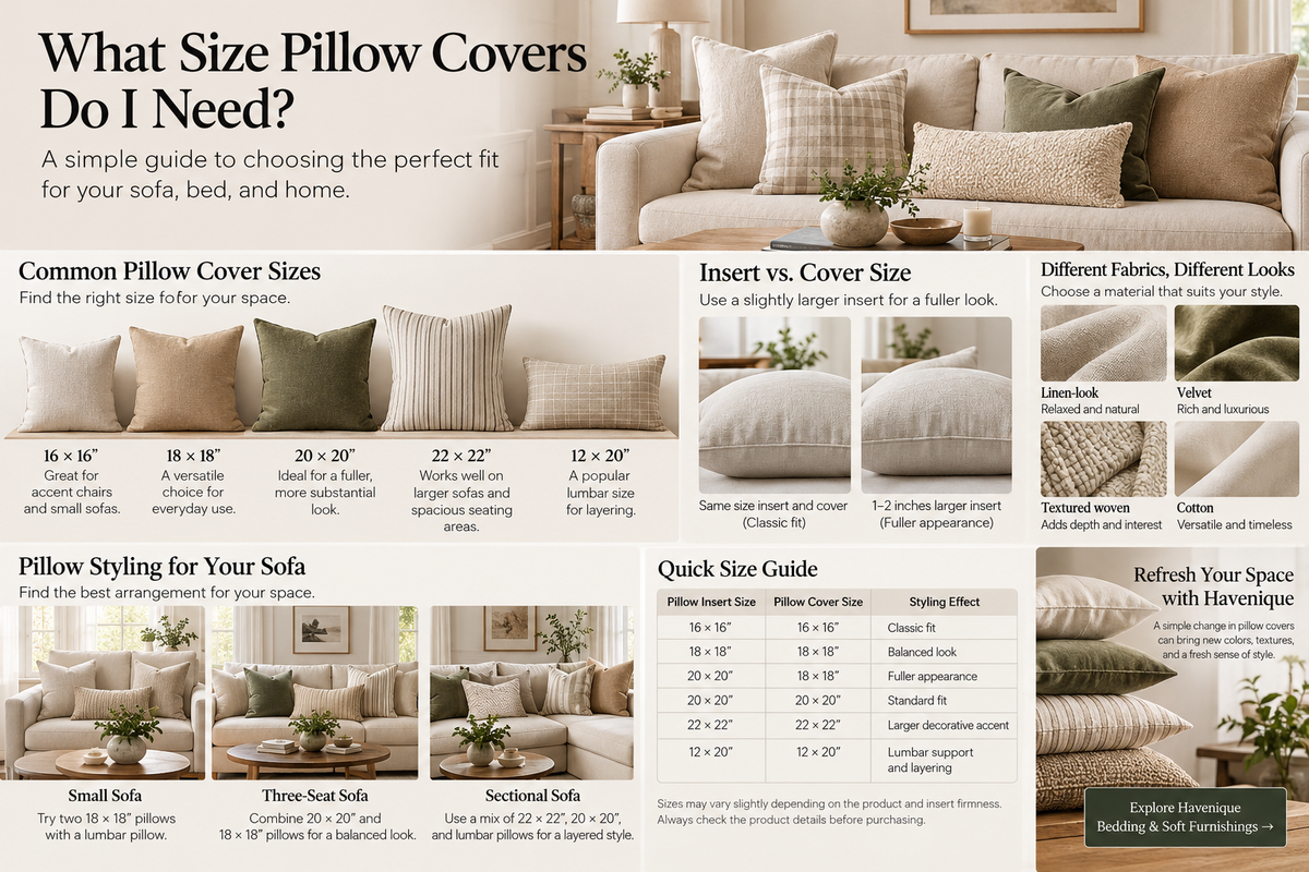 What Size Pillow Covers Do I Need? A Simple Guide to Choosing the Perfect Fit