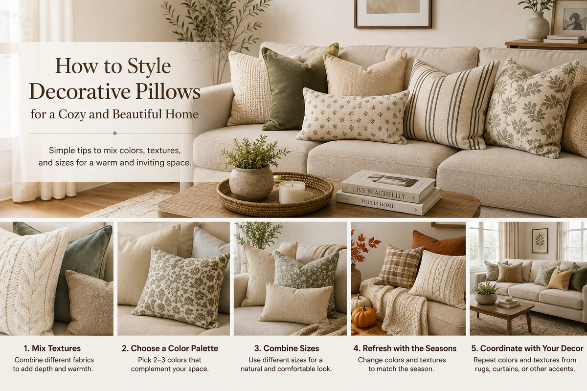 How to Style Decorative Pillows for a Cozy and Beautiful Home