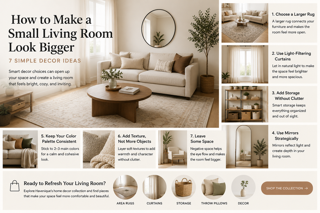 How to Make a Small Living Room Look Bigger: 7 Simple Decor Ideas