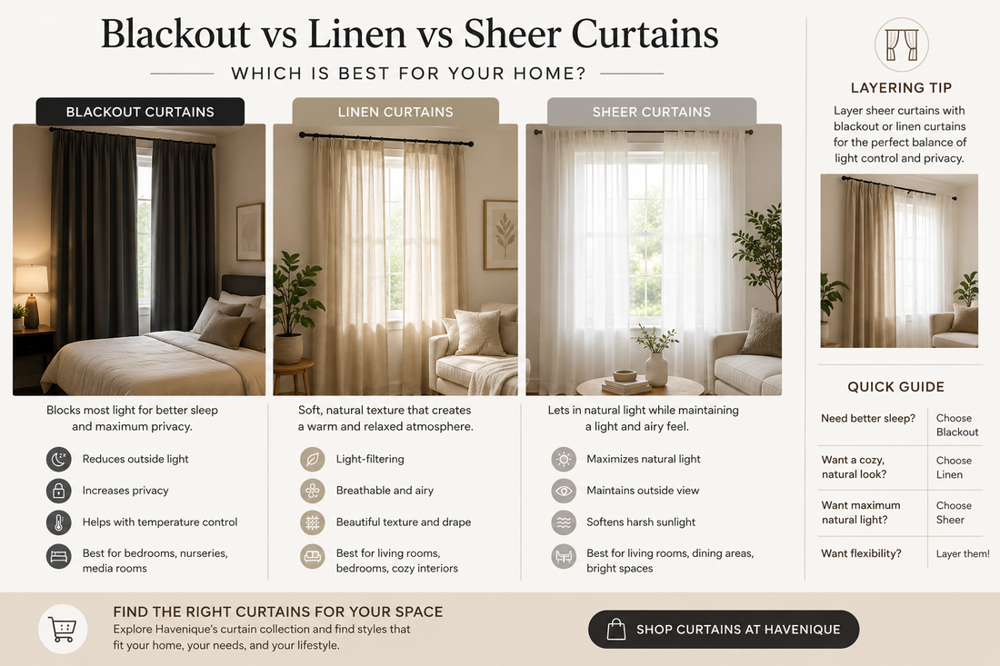 Blackout vs Linen vs Sheer Curtains: Which Is Best for Your Home?