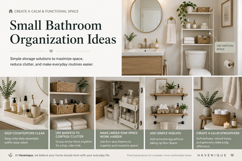 Small Bathroom Organization Ideas: Make a Small Space Feel Calm and Functional