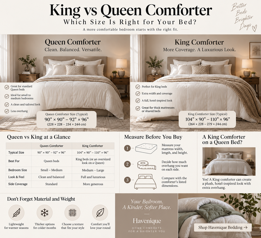 King vs Queen Comforter: Which Size Is Right for Your Bed?