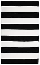 KOZYFLY Black and White Striped Runner Rug 2x6 Ft Washable Hallway Runner Rug - Image 8