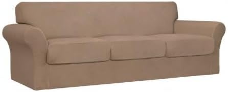 Easy-Going 4 Pieces Oversized Stretch Soft Couch Cover - Image 8