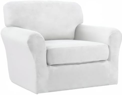 Easy-Going 2 Pieces Microfiber Stretch Chair Slipcover – Spandex Soft Fitted - Image 8