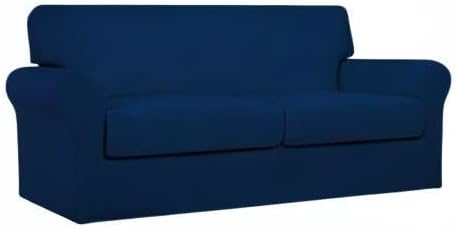 Easy-Going Oversized 3 Pieces Stretch Fleece Soft Loveseat Couch Cover - Image 8