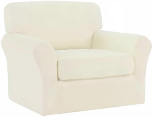 Easy-Going 2 Pieces Fleece Stretch Chair Sofa Slipcover Washable Sofa Couch - Image 8