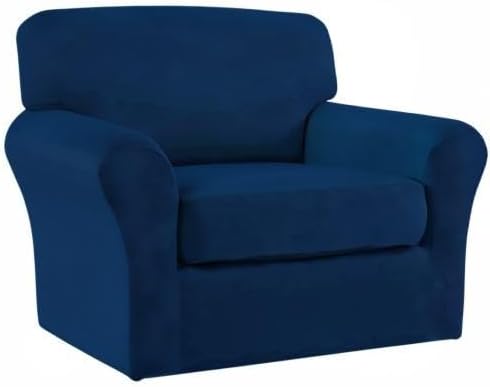 Easy-Going 2 Pieces Microfiber Stretch Chair Slipcover – Spandex Soft Fitted - Image 8