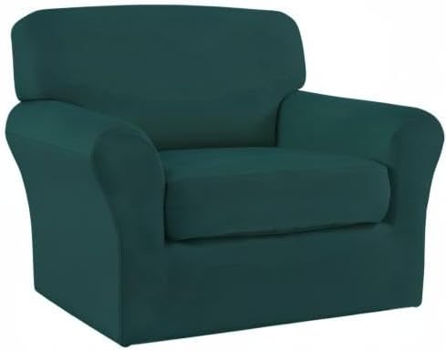 Easy-Going 2 Pieces Microfiber Stretch Chair Slipcover – Spandex Soft Fitted - Image 8