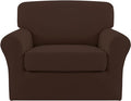 Easy-Going 2 Pieces Microfiber Stretch Chair Slipcover – Spandex Soft Fitted by Easy-Going