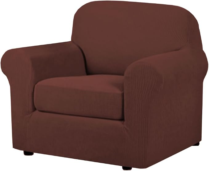 H.VERSAILTEX 2 Piece Couch Cover Stretch Stylish Chair Cover Furniture by HVERSAILTEX