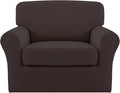 Easy-Going 2 Pieces Microfiber Stretch Chair Slipcover – Spandex Soft Fitted by Easy-Going