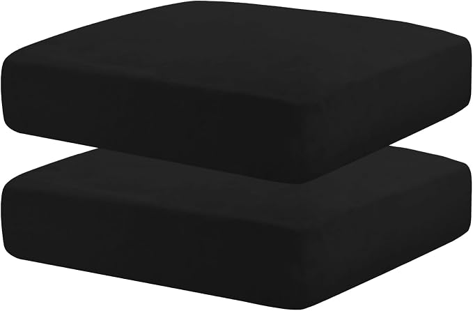 MAXIJIN Velvet Stretch Cushion Covers Couch Cushion Slipcovers Loveseat Sofa by MAXIJIN