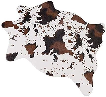 Cut Cow Print Rug 3.6x2.5 Feet Faux Cow Hide Rug Animal Printed Area Rug Nice - Image 4
