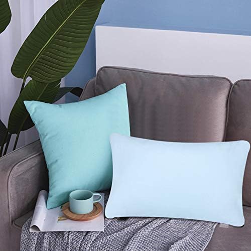 4-Pack 100% Cotton Lumbar Comfortable Solid Decorative Throw Pillow Case - Image 2