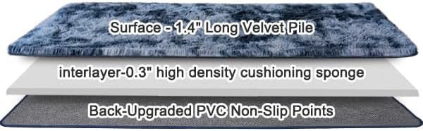 Upgrade Non-Slip Plush Rugs for Living Room, Soft Shaggy Carpets for Living Room - Image 6