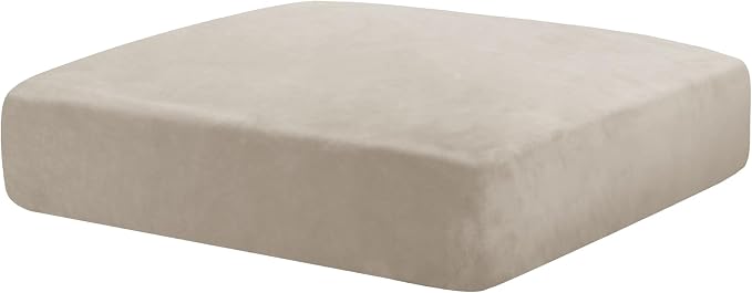 MAXIJIN Velvet Stretch Cushion Cover Fitted Couch Cushion Slipcovers 1 Pack Arm by MAXIJIN