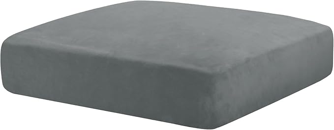 MAXIJIN Velvet Stretch Cushion Cover Fitted Couch Cushion Slipcovers 1 Pack Arm by MAXIJIN