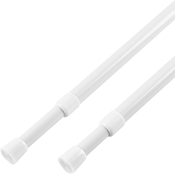 KXLife 2 Pcs Tension Curtain Rod 35 to 46 Inches, 5/8" Diameter Spring Curtain by KXLife
