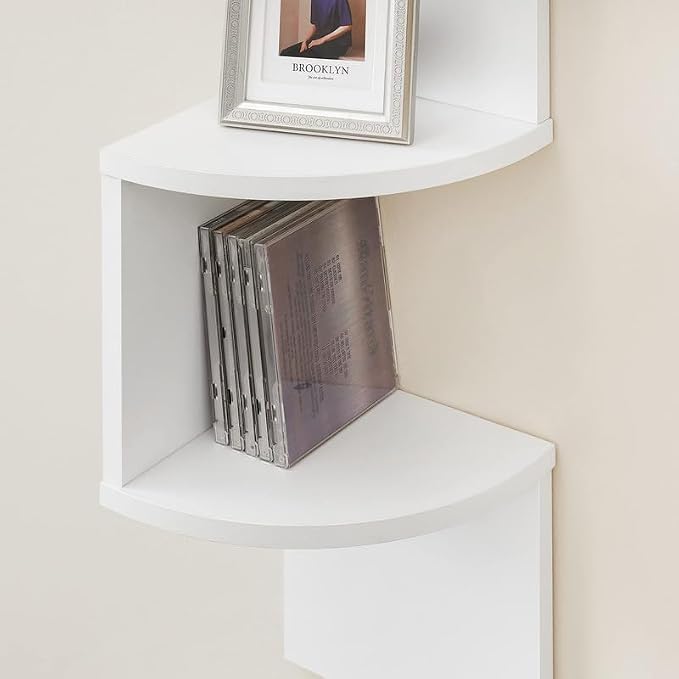 VASAGLE Corner Shelf Wall Mount, 5-Tier Floating Corner Bookshelf, Plant Shelf - Image 8
