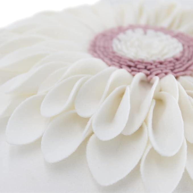 OiseauVoler Decorative 3D Flower Throw Pillow Covers Handmade Cushion Cover - Image 4