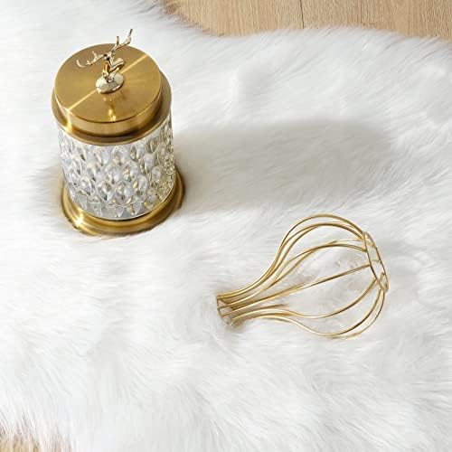 White Faux Fur Rug Fluffy Sheepskin Area Rug, 2x4 Ft Ultra Soft Shaggy Plush Rug - Image 9