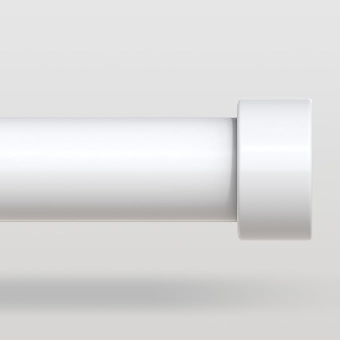 VOIIY White Curtain Rods for Windows 72 to 144 Inch, Size:36-144 Inch by VOIIYCurtainRods