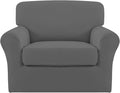 Easy-Going 2 Pieces Microfiber Stretch Chair Slipcover – Spandex Soft Fitted by Easy-Going