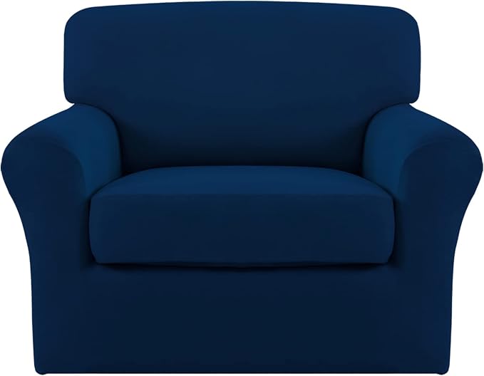 Easy-Going 2 Pieces Microfiber Stretch Chair Slipcover – Spandex Soft Fitted by Easy-Going