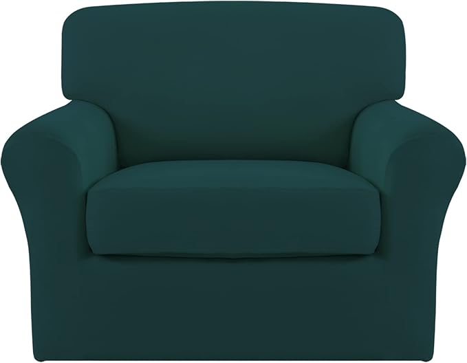 Easy-Going 2 Pieces Microfiber Stretch Chair Slipcover – Spandex Soft Fitted by Easy-Going