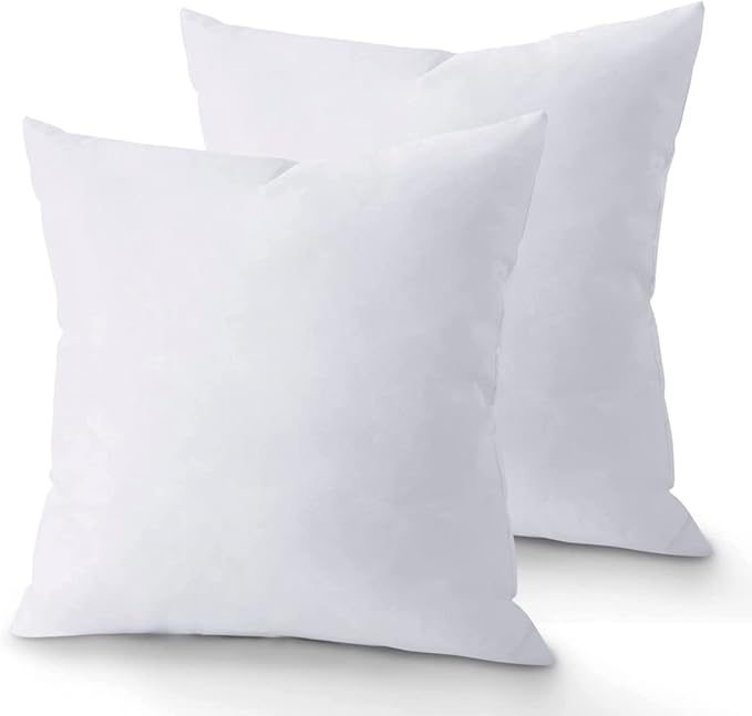 QUBA LINEN Throw Pillow Inserts, 16x16 Inches by QUBA+LINEN