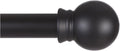 Thestoa Black Curtain Rods for Windows 66 to 120 inch, 5/8" Diameter Matte by Thestoa