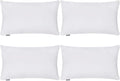 Thmyo 4-Pack 100% Cotton Lumbar Comfortable Solid Decorative Throw Pillow Case by Thmyo