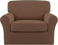 Easy-Going 2 Pieces Microfiber Stretch Chair Slipcover – Spandex Soft Fitted by Easy-Going