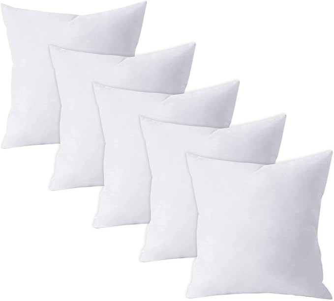 QUBA LINEN Throw Pillow Inserts, 18x18 Inches by QUBA+LINEN