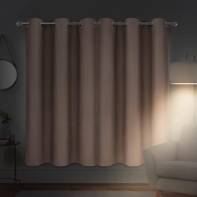 Diraysid Cappuccino Grommet Blackout Curtains - Image 7
