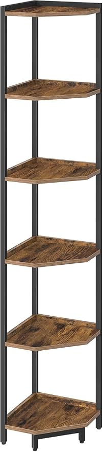 Hzuaneri Corner Shelf Stand, Corner Bookshelf, Storage Standing Shelf Unit - Image 8