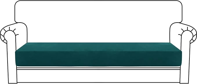 MAXIJIN Velvet Stretch Couch Cushion Covers Soft Sofa Cushion Cover Replacement by MAXIJIN