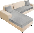 NAISI Sectional Couch Cover 3 Pieces Velvet Separate Couch Cushion Covers L by NAISI