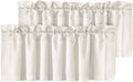 H.VERSAILTEX Ivory Valances for Windows, Room Drakening Small Window Kitchen by HVERSAILTEX