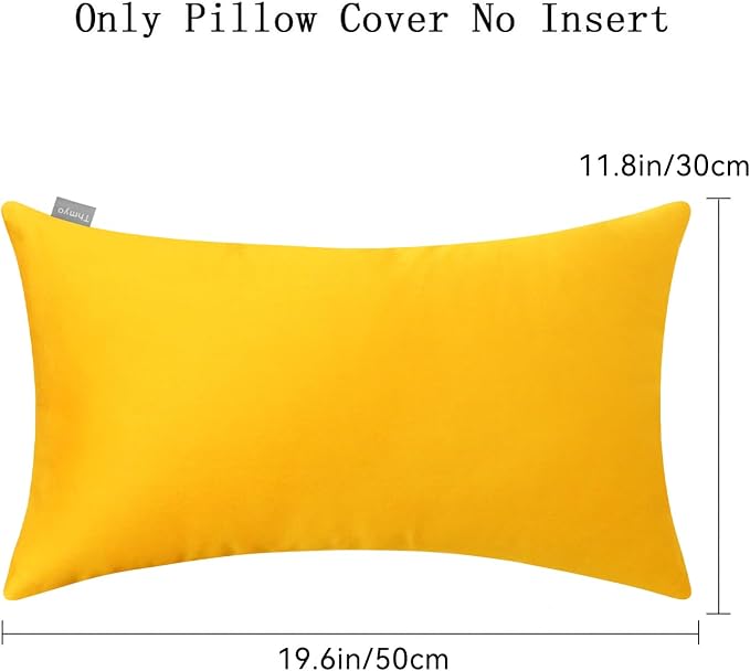 4-Pack 100% Cotton Lumbar Comfortable Solid Decorative Throw Pillow Case - Image 4