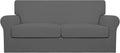 Easy-Going Oversized 3 Pieces Stretch Fleece Soft Loveseat Couch Cover by Easy-Going