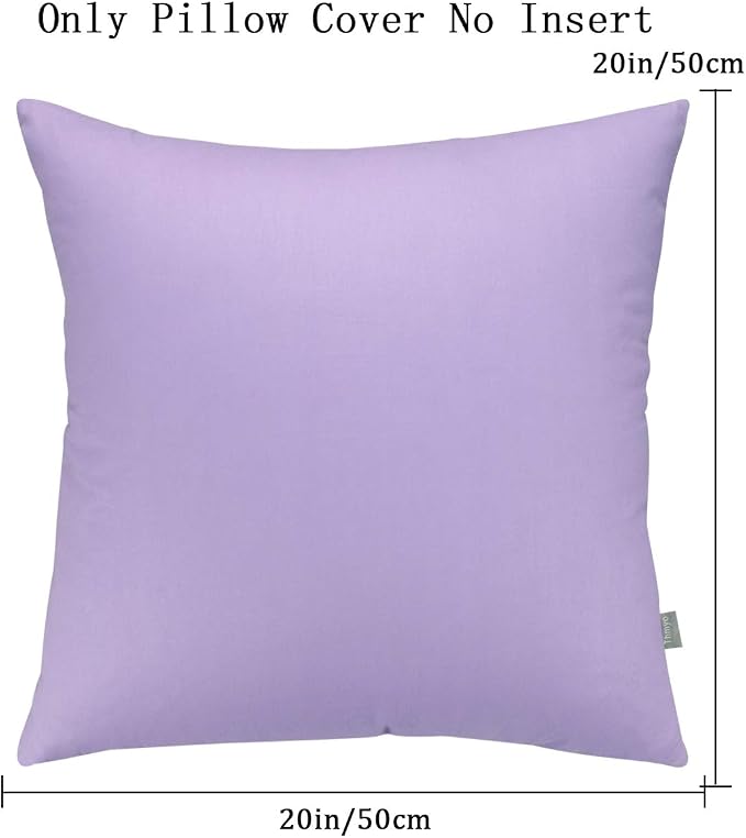 4-Pack 100% Cotton Comfortable Solid Decorative Throw Pillow Case, Thmyo Square - Image 5