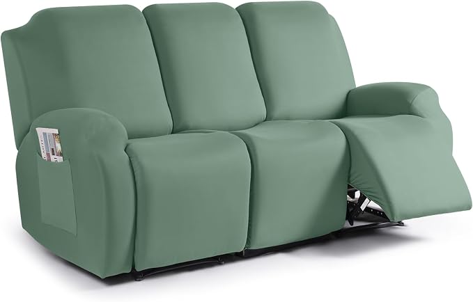 TAOCOCO Recliner Sofa Slipcover, 3 Pieces Polyester Fabric Stretch Sofa Covers by TAOCOCO