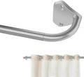 GXOACKJ Silver Curtain Rods for Windows 66 to 120 inch, 5/8 inch Adjustable by GXOACKJ