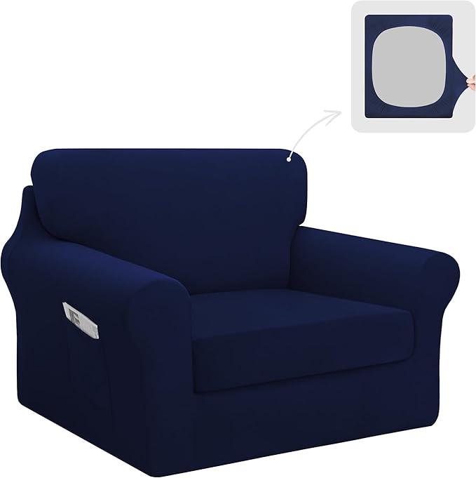 Easy-Going 3 Pieces Stretch Chair Cover Washable Chair Slipcover Set by Easy-Going